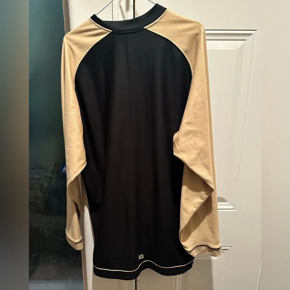 Nike Air Jordan AJ34 Raglan Long Sleeve Shirt Black and Khaki